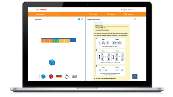 A screenshot of what a student will see during Do The Math