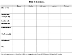 Planning Your Week Form 