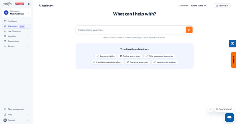 Screenshot of AI Interface